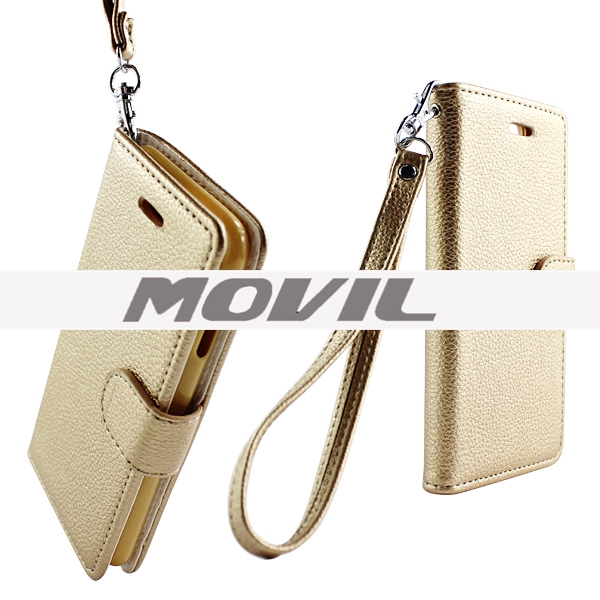 NP-2522 Cubierta de PU cuero Flip para iPhone 6 funda de cartera-2